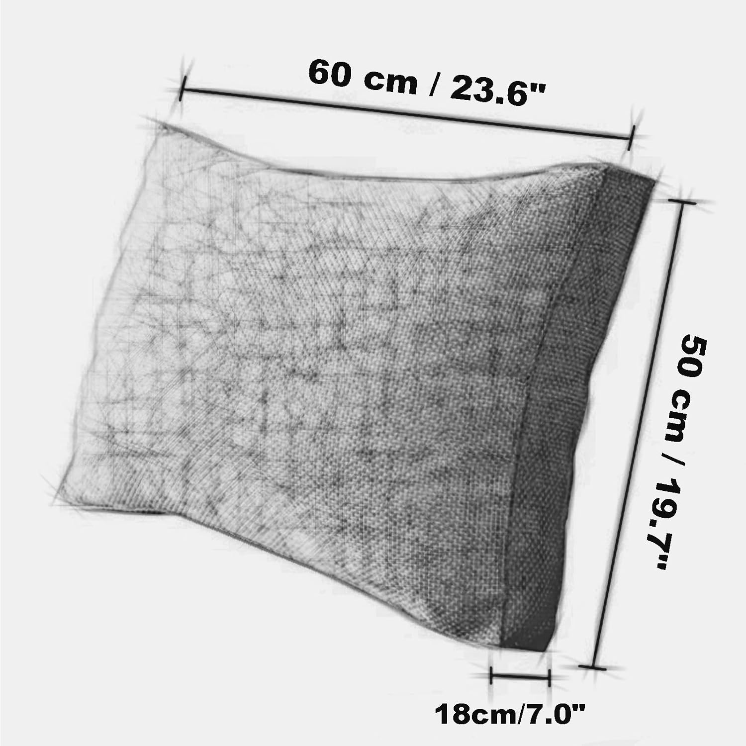 Headboard Pillow, Diary Reading Pillow, Backrest Pillow for Adult, Designed for Bed and Couch Sitting Up, Washable Cover,White,23.6"x19.7"x7"