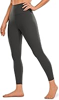 Vista 28 de CRZ YOGA Leggings de entrenamiento para mujer con sensación de desnudez cepillada de 25 pulgadas, pantalones de yoga de compresión de cintura alta