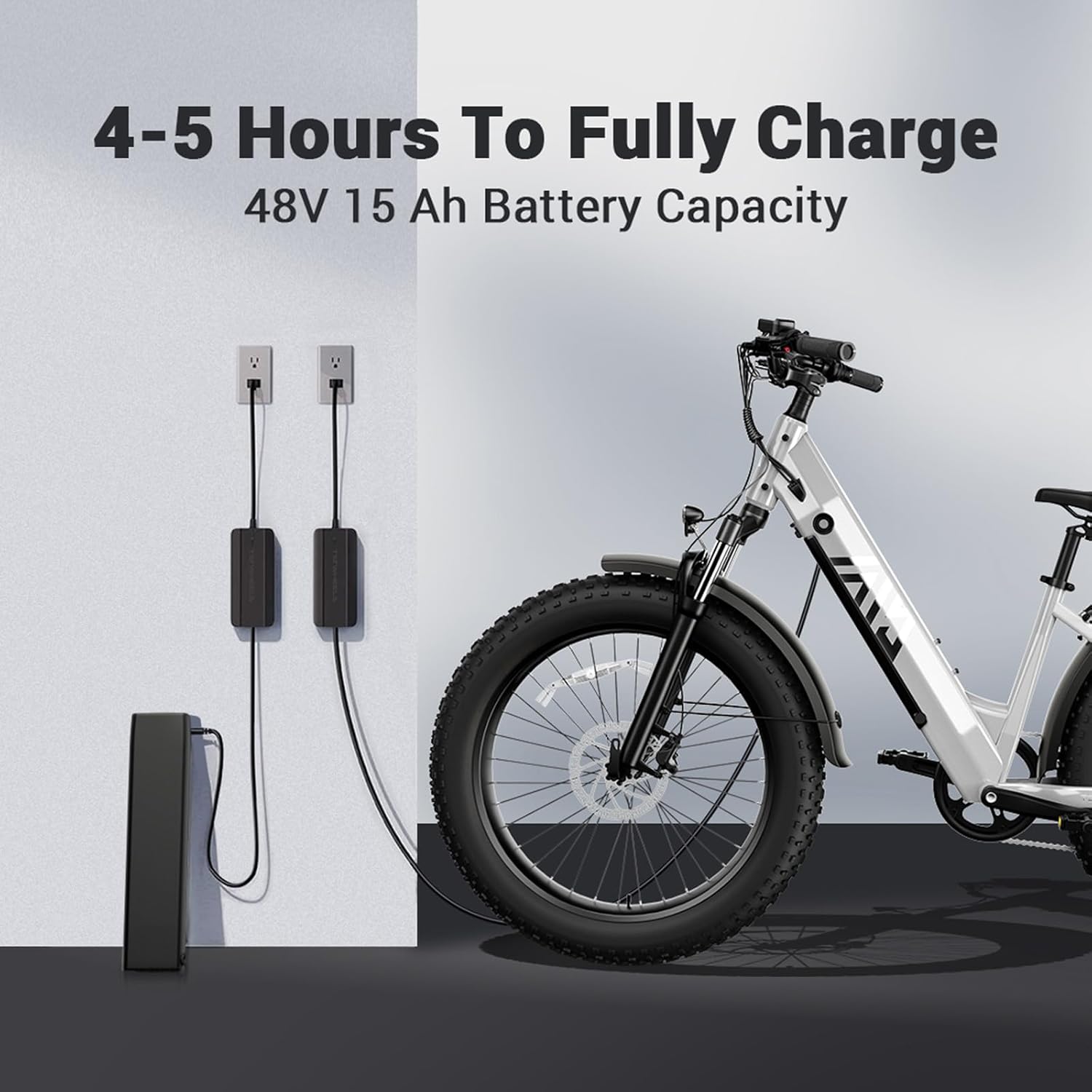 TST Electric Bike for Adults, 1500W Electric Mountain Bike - 48V 15Ah 50Miles Removable Built-in Battery, 26" Fat Tire Dirt Ebike 28Mph- 7 Speed Shock Absorber UL2849 Tested for Commute