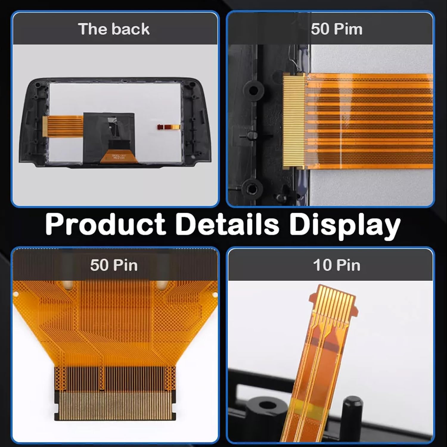 7'' LCD Display Touch Screen Assembly Compatible with Mazda CX-5 2017-2020 Replacement for TM070RDHP05 A1P72N642U026 K123611J0A