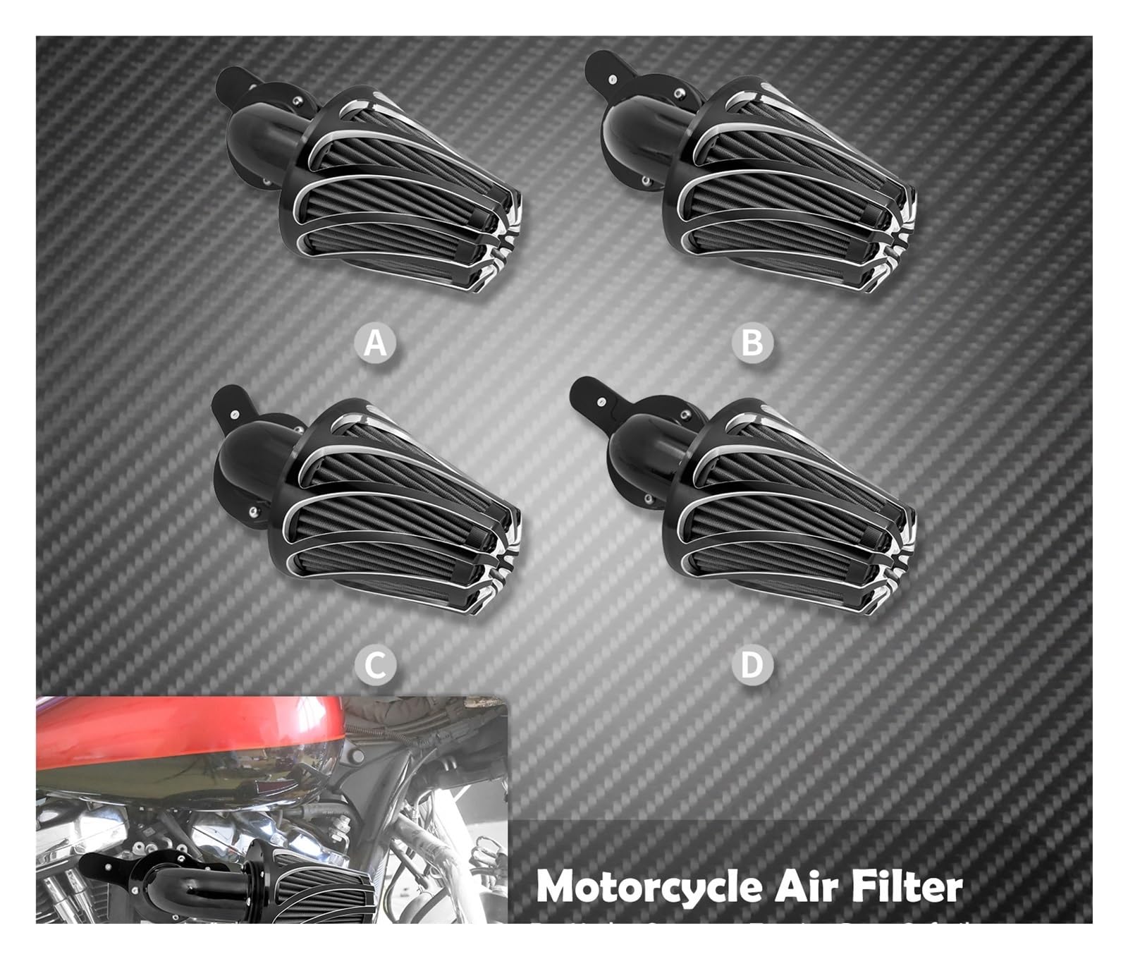 Filtro Aire Motocicleta Limpiador De Filtro De Aire para Motocicleta para Har&Ley Sportster 883 1200 48 72 Touring Dyna Softail Fat Boy Breakout Road King Street Glide
