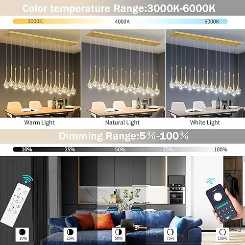 Miniatura 5 de 16 luces moderna Glam lámpara de cristal para techo alto LED regulable luz colgante para escalera, vestíbulo, entrada, sala de estar, lámpara de