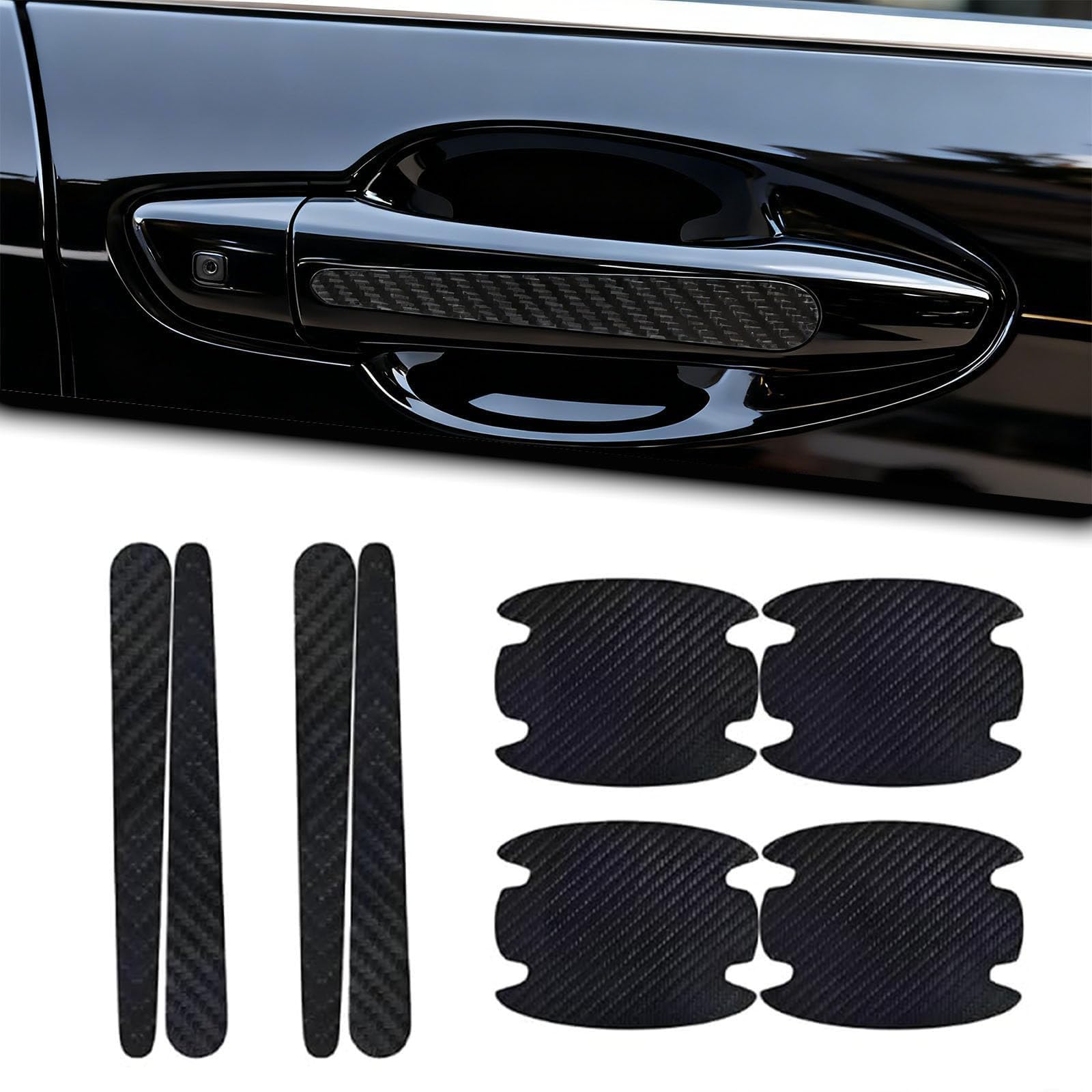 ADUYHCZ 8Pcs Car Door Handle Protectors, For Toyota Corolla Verso (Mk3) MPV 2004-2025 2026 Waterproof Anti-Scratch Paint Protection Stickers Protective Film