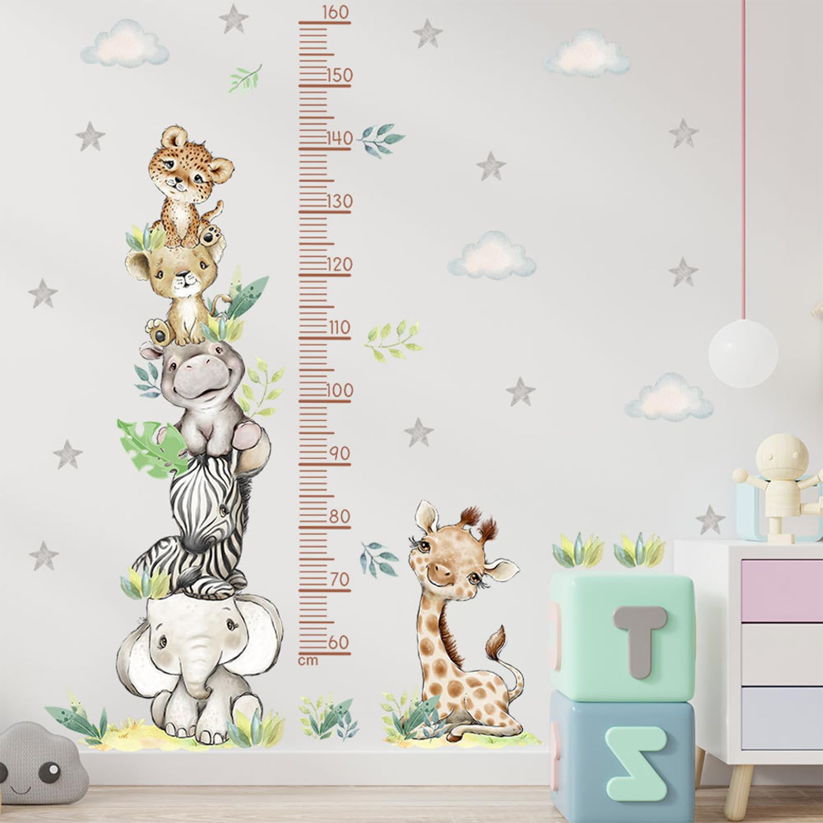 Jungle Safari Animals Wall Sticker - Forest Animals, Bear, Self-Adhesive Wall Decoration for Children's Room, Baby Room, Bedroom, Girls — image 1