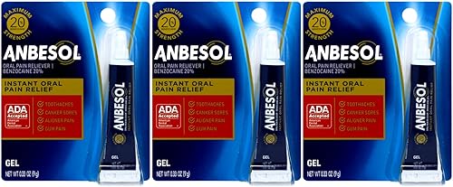 Miniatura 7 de Anbesol Gel de máxima fuerza alivio instantáneo del dolor oral para dolores de muelas úlceras bucales dolor de encías y dolor de dentadura - 033