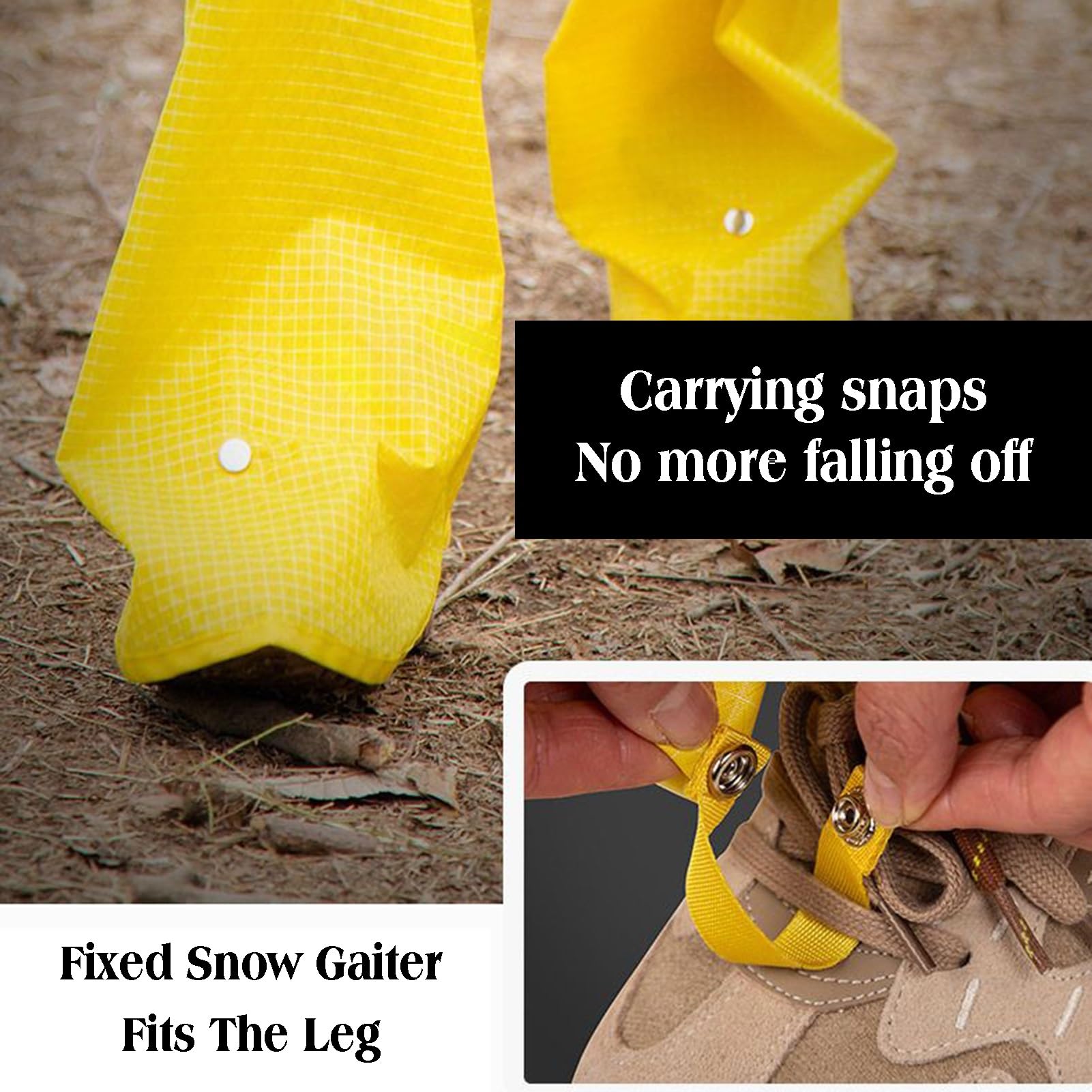 1 Par De Polainas Ligeras Y Ajustables For Botas De Senderismo con Bolsa De Almacenamiento, For Senderismo, Caminatas Y Escalada Al Aire Libre, Talla Única.(Yellow,L)