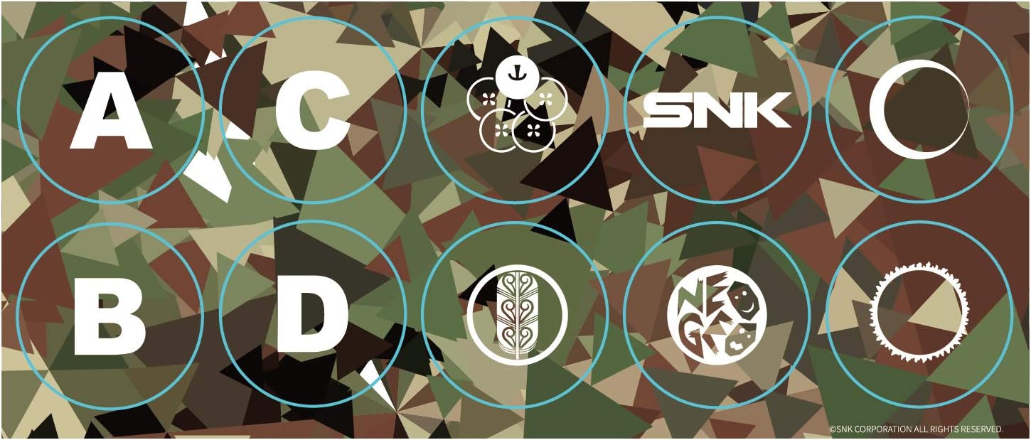 SNK Arcade Stick Pro Camo Button Stickers - Neo Geo Pocket