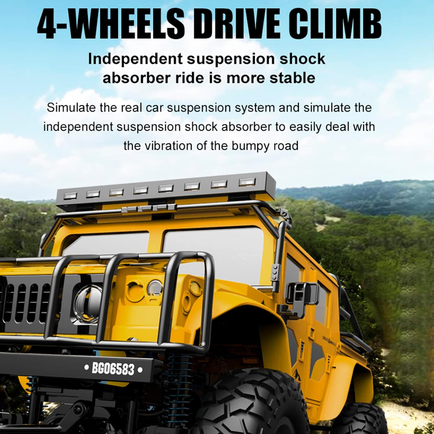 GoolRC 1/12 RC Crawler, 2.4GHz RC Truck 4WD All Terrain Off-Road Racing Vehicles with led Light, Waterproof RC Rock Crawler Car Hobby Grade Toys for Adults (Black)