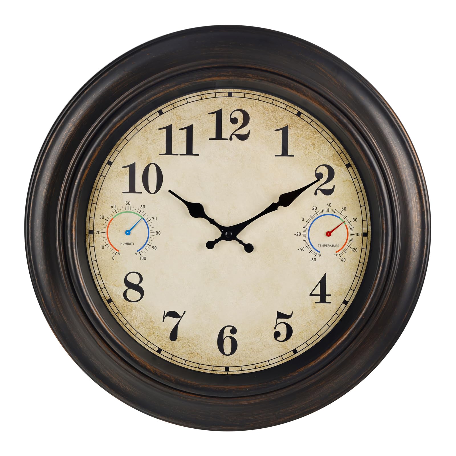 Alarllok 18 Inch Retro Bronze Outdoor Clock