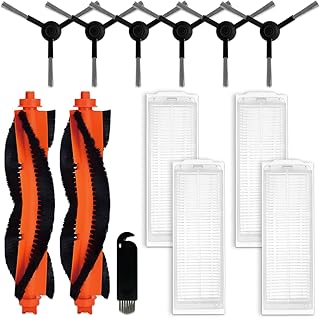 LVTENGAI Replacement Parts Compatible with WYZE Robot Vacuum Cleaner WVCR200S Accessories, 2 Main Brushes, 4 Hepa Filters, 6 Side Brushes Attachment Spare Pack