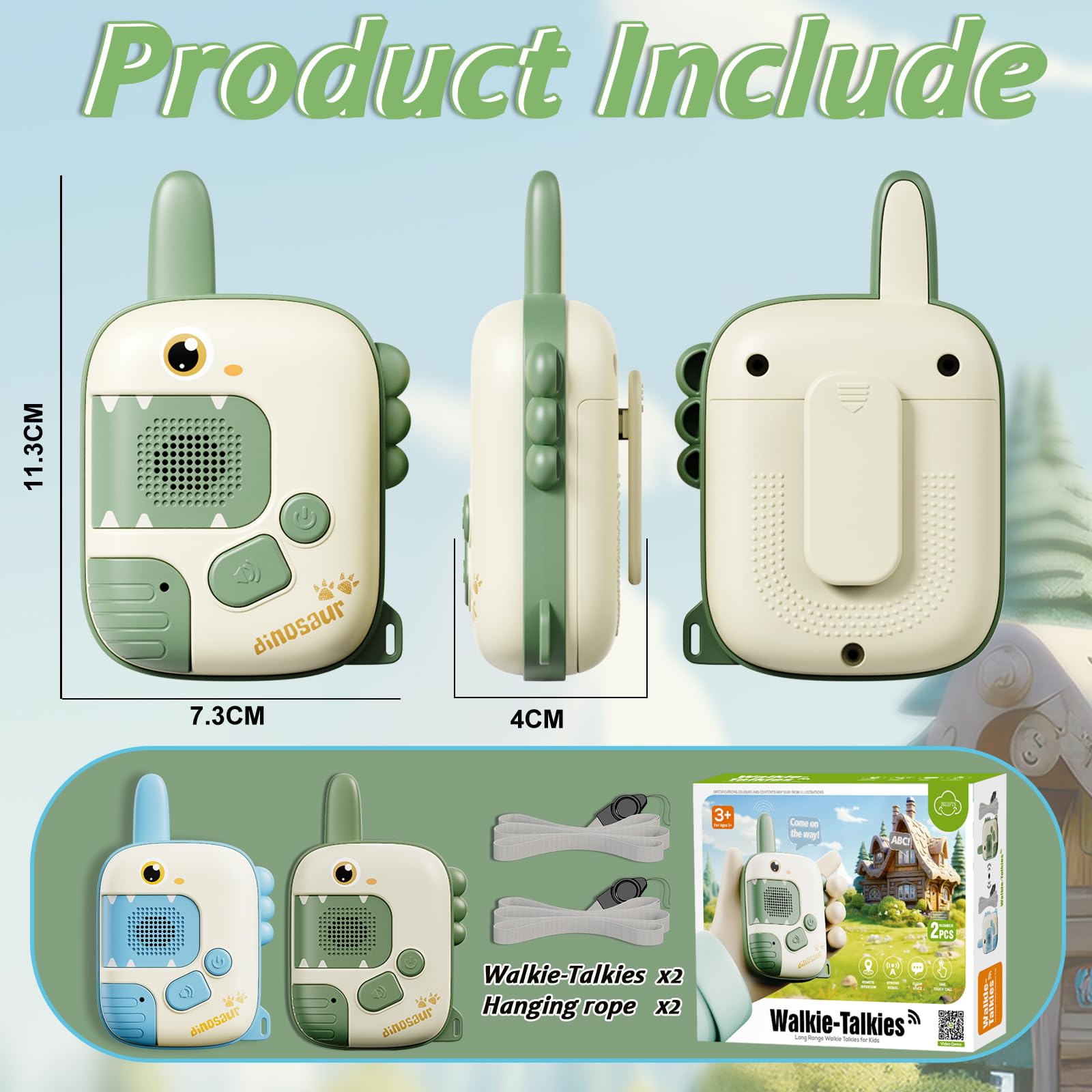 Dinosaur Toys for Boys,Walkie Talkie Kids Toys for 3-8 Year Old Boy Gifts for 5 6 7 8 Year Olds Boys Gifts Age 4-7 Kids Age 3 4 5 Outdoor Walkie Talkie Christmas Xmas Stocking Fillers Gifts Easter - Image 4