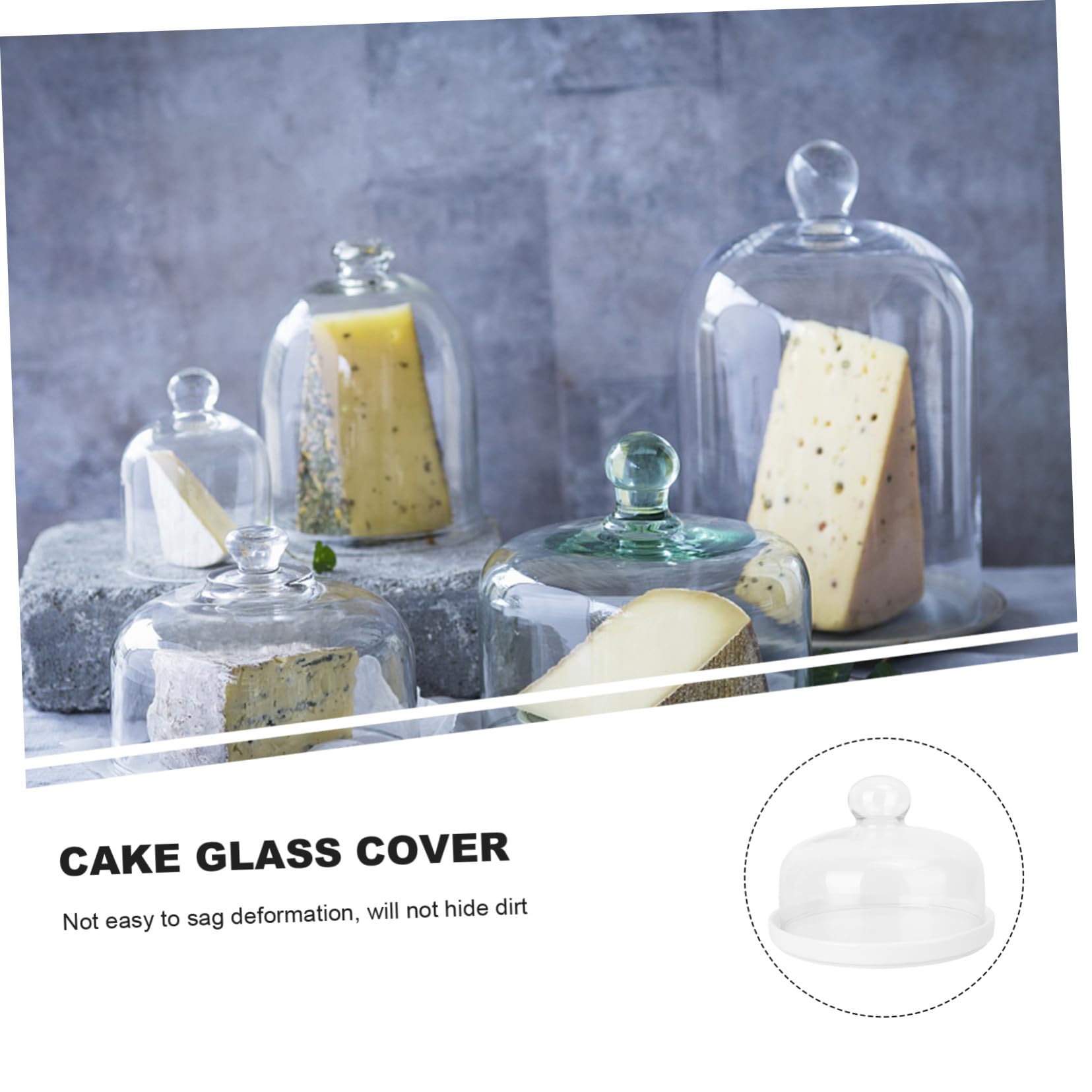 Transparente para Bandeja de Alimentos Tapa Redonda para Pasteles Resistente Cambios Térmicos para Lavavajillas y Refrigerador para Proteger Postres y Snacks