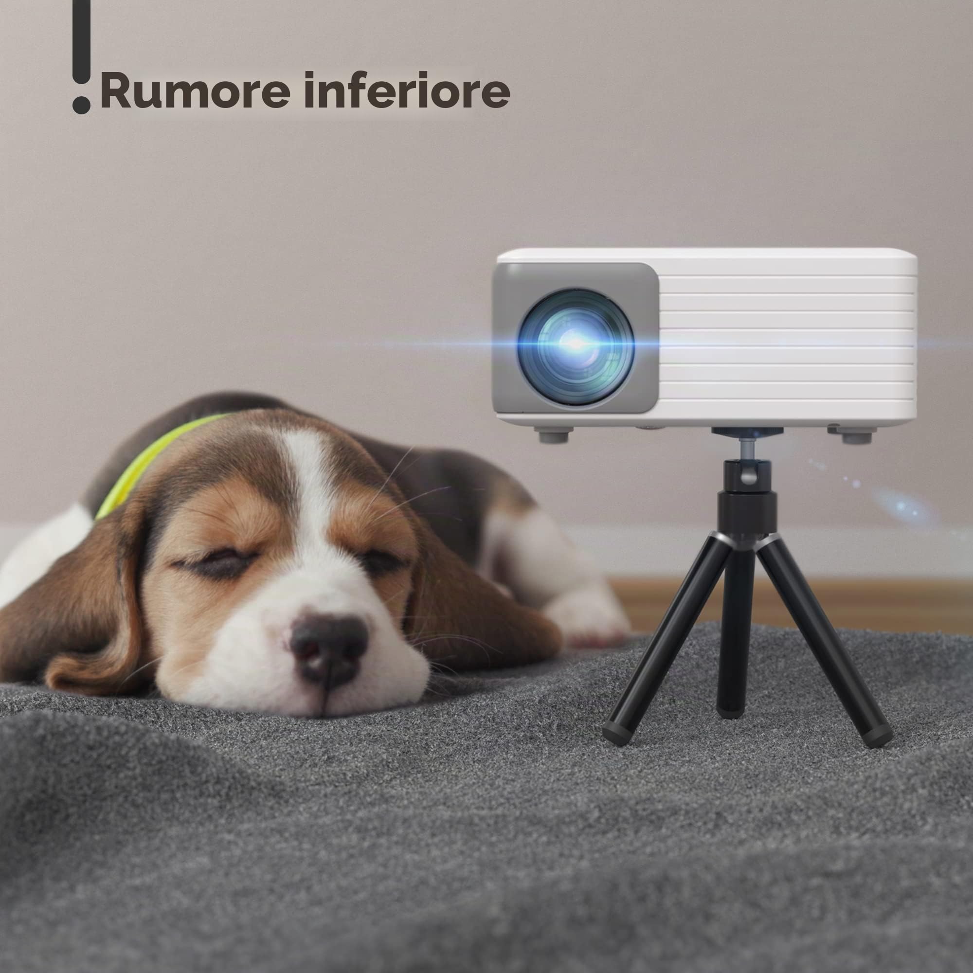 Projecteur, AKIYO Video Proiettore Supporto Full HD 1080P, Home Theater Movie, per Phone/TV Stick/HDMI/USB