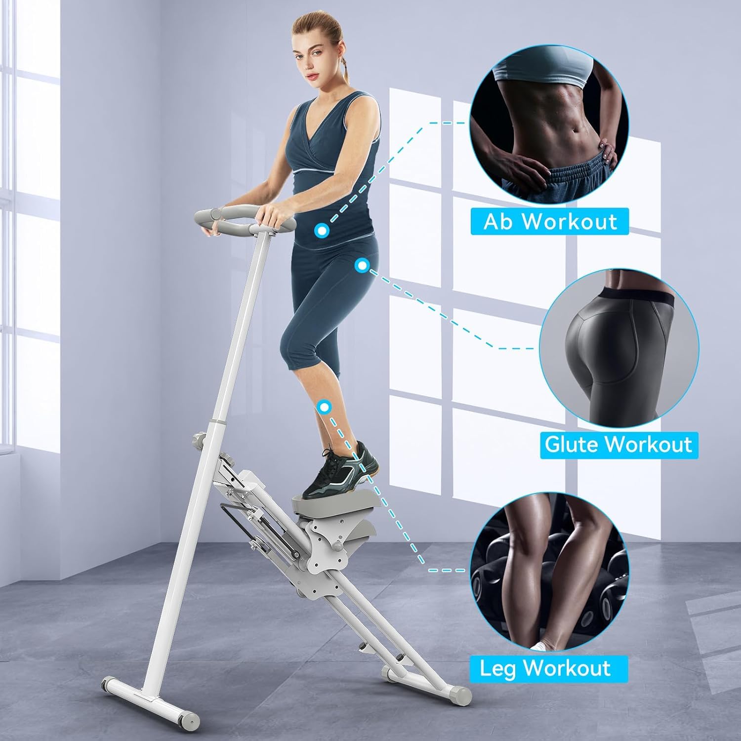 Stepper für Zuhause Gym,Steppers Faltbare Tragbares Pedal,Treppensteiger Crosstrainer,Heimtraining, Fitnessstudio,Fitnessgeräte für Zuhause