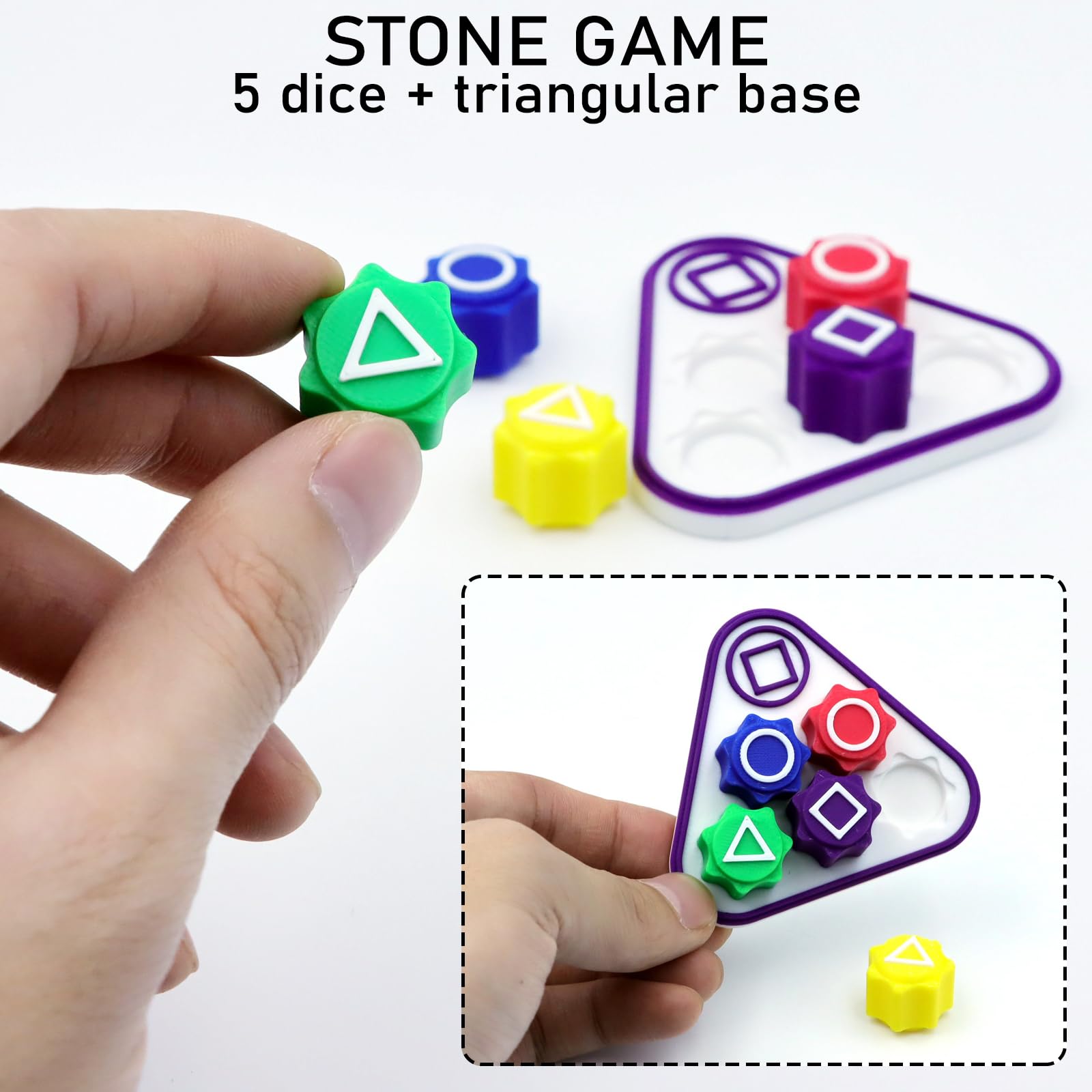 JSTHHTT Traditional Play Game, Gonggi Jack Stone Pebbles Set, Kouipoie Gonggi Game with Colorful Pebbles - Image 4