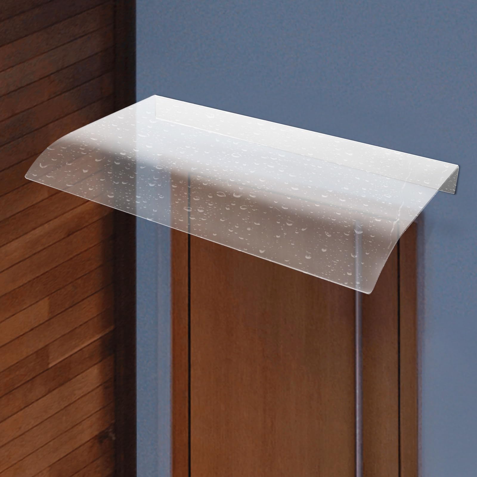 Deinungen Door Canopy 50x80cm,3.5mm Thick Clear PC Rain Shelter Awning