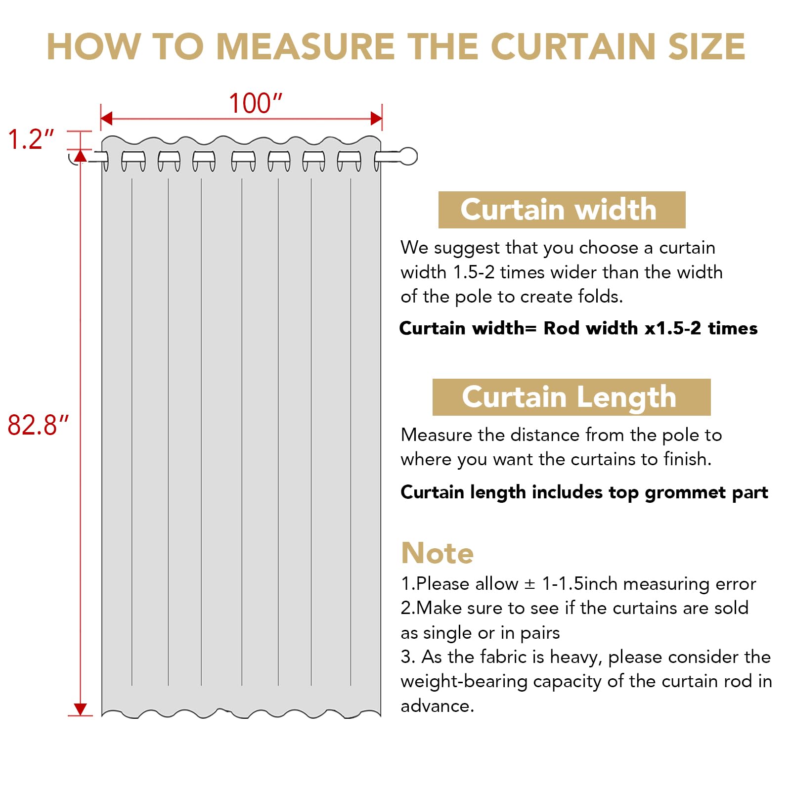 H.VERSAILTEX Room Darkening Linen Curtain for Bedroom/Living Room Extra Wide Blackout Curtains 100 x 84 Inches for Patio Glass Door, Primitive Textured Thick Linen Burlap Look Fabric, Heather Beige