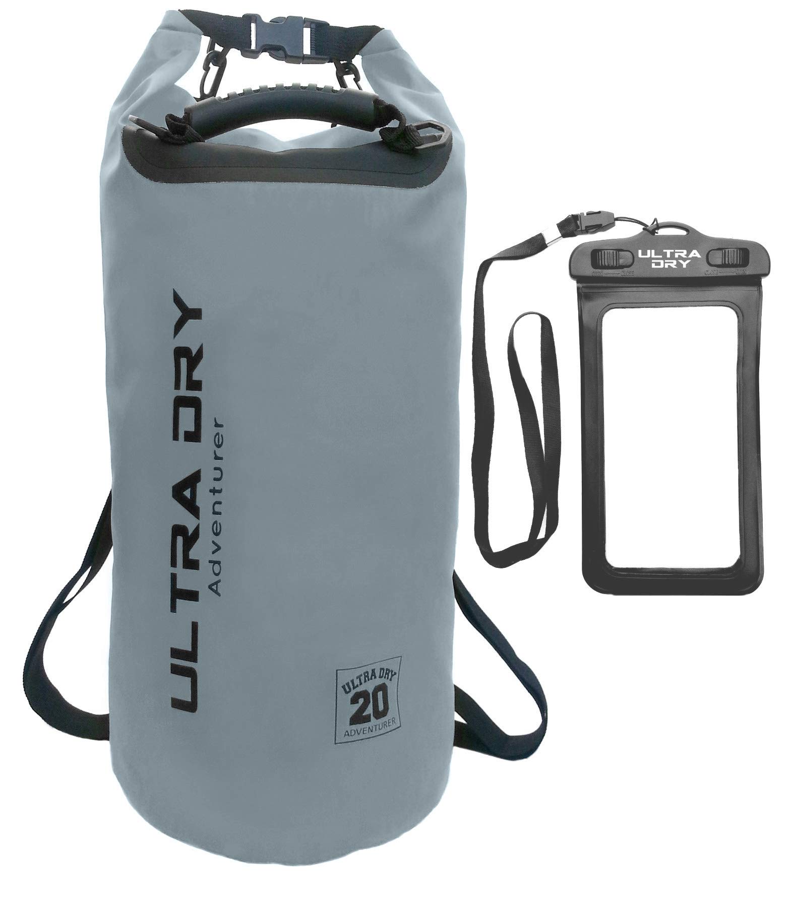 Premium Waterproof Bag, Sack with Phone Dry Bag and Long Adjustable Shoulder Strap Included