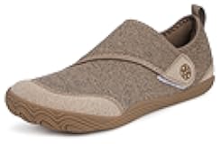 Womens Mens Barefoot Slippers Wide Diabetic Shoes with Arch Support Orthopedic Adjustable Walking Slipper Arthritis Edema Swollen House Shoes Indoor Outdoor