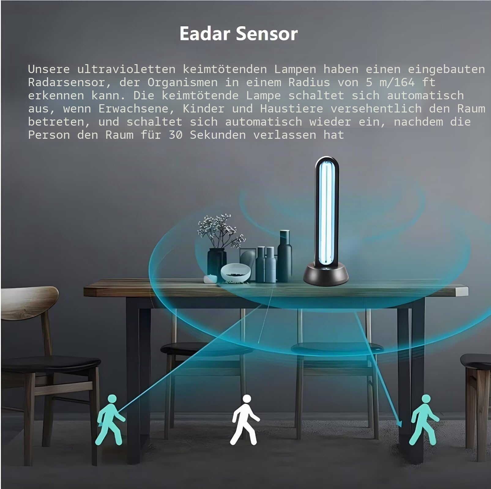 HYLR UVC Keimtötende Lampe 65W Fernbedienung Timer Tischlampe UV-Sterilisator Desinfektion Sterilisator Antibakterielle Rate 99% Töten Entferner Schimmel Grippe Bakterielle Staub Milben Keime