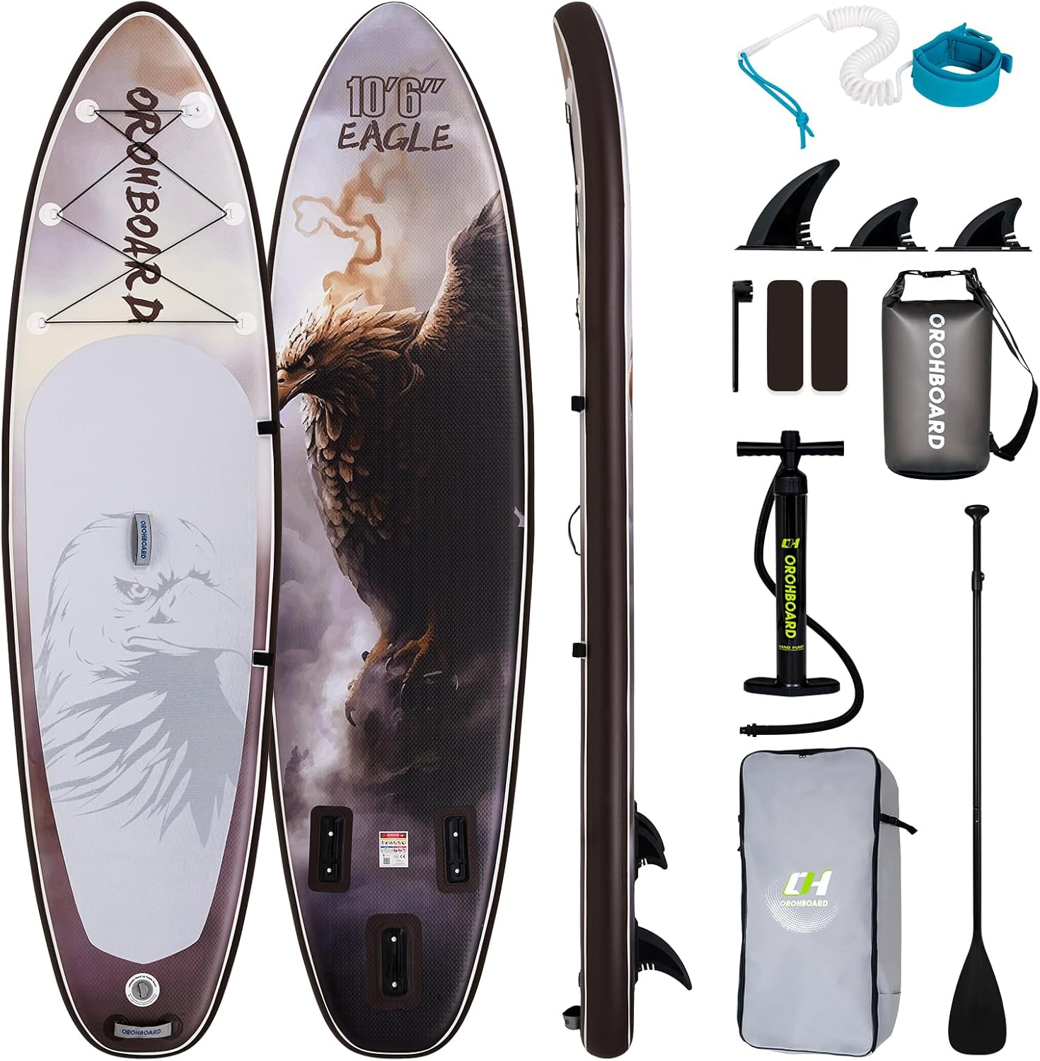 OROHBOARD 10’6/11’6 Inflatable Stand Up Paddle Board with Premium Paddleboards Accessories