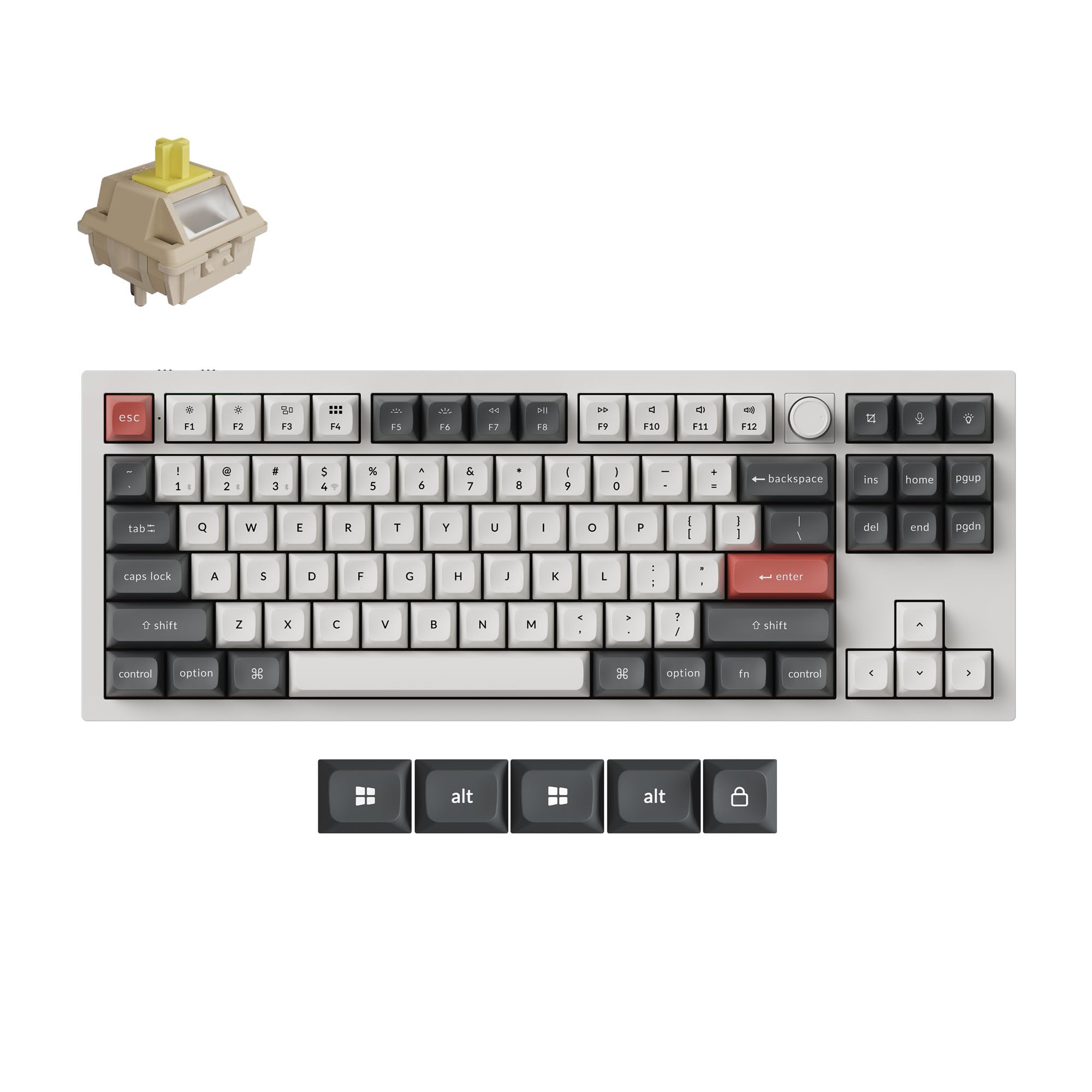 Keychron Q3 US配列 ホワイト 赤軸 QMK対応 パームレスト付 Amazon.com: Keychron Q3 Ultra Wireless Mechanical Keyboard 8KHz