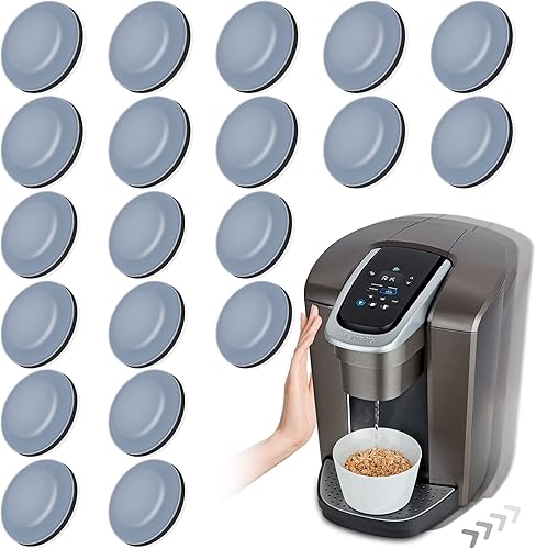 Deslizadores de electrodomésticos para electrodomésticos de cocina, 20 piezas autoadhesivas para electrodomésticos de cocina pequeños para cafetera,