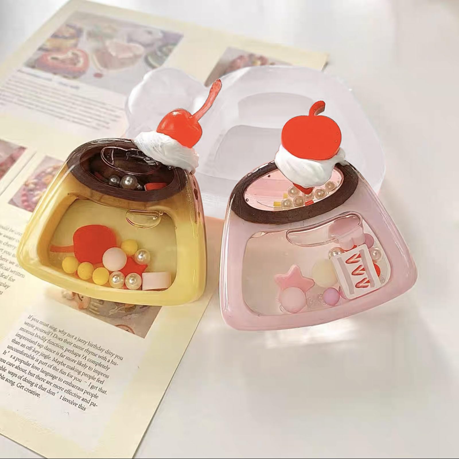 Ornamento Silicone Epoxy Mold Keychain Ciondolo Gioielli Crafting per San Valentino