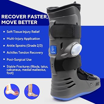 THUASNE XLR8 - Full Shell Pneumatic Tall Air Walker Fracture Boot. Adjustable Support & Immobilisation, Post-Surgical Stabilisation (S)