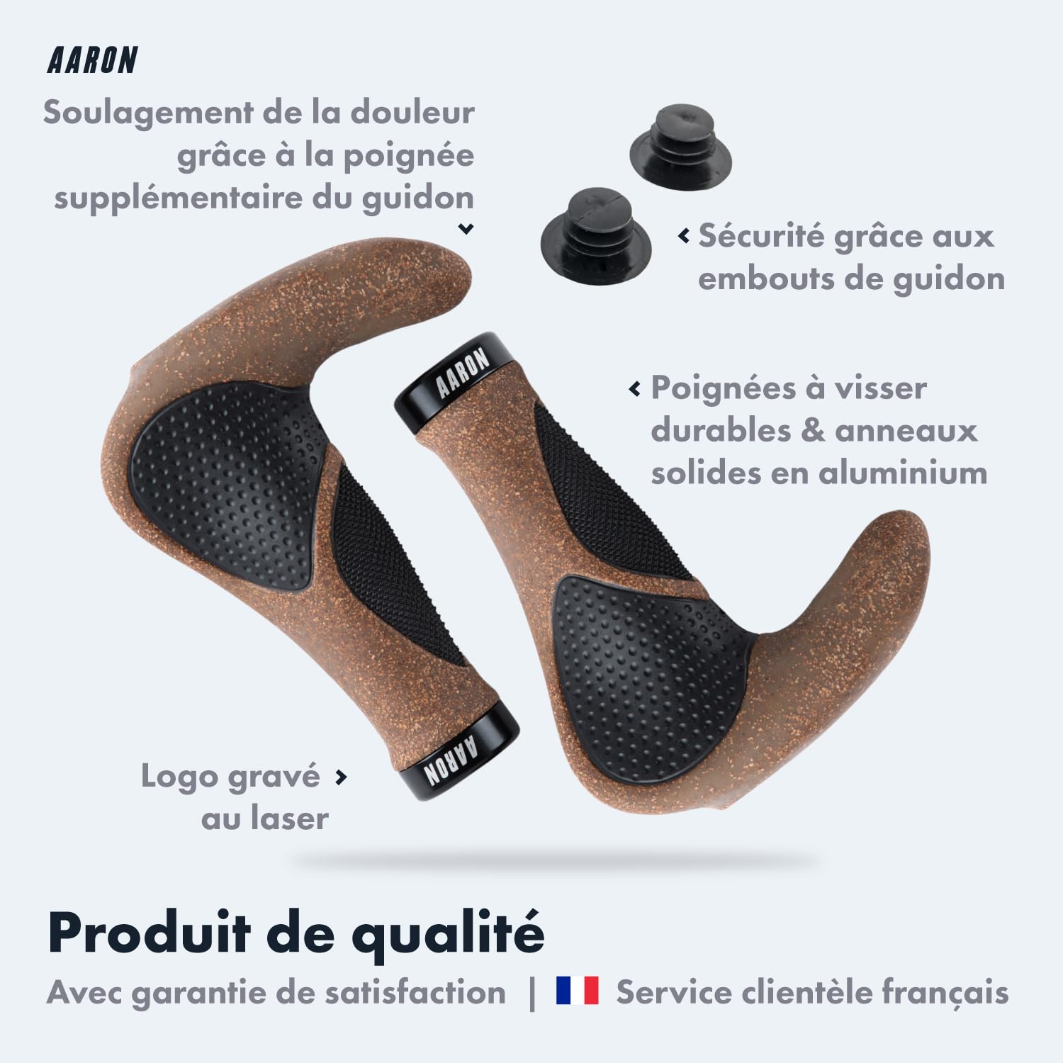 Poignées de vélo ergonomiques Horn