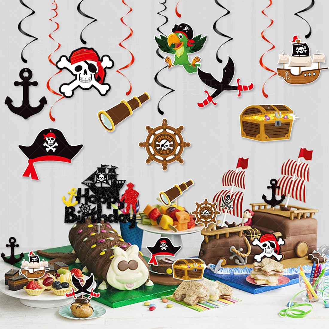 20 Bunte Piraten-Servietten 33x33 Cm – Perfekt Für Kindergeburtstag & Mottoparty