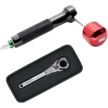 711L Lollipop Bit Driver Aluminum Black-Red & EDC Ratchet Wrench MK2 Bundle Retractable Lever + Geared Thumb Wheel | 1/4" Hex Bit Driver Set