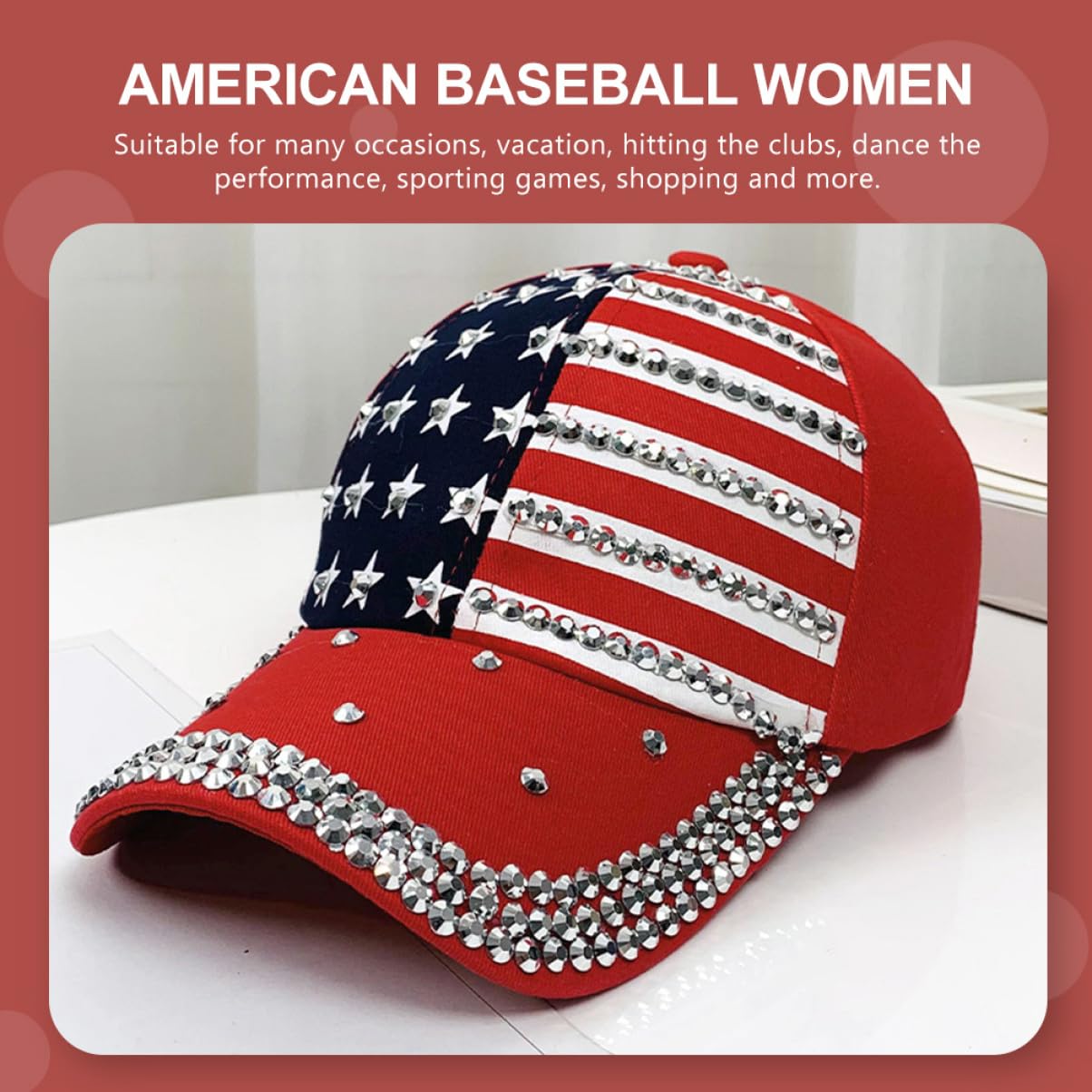 Sombrero De La Americana Sombrero De Sol para Mujer Tapas De Diamantes De Imitación Women Sombreros De Mezclilla para Mujer para Mujeres Paño