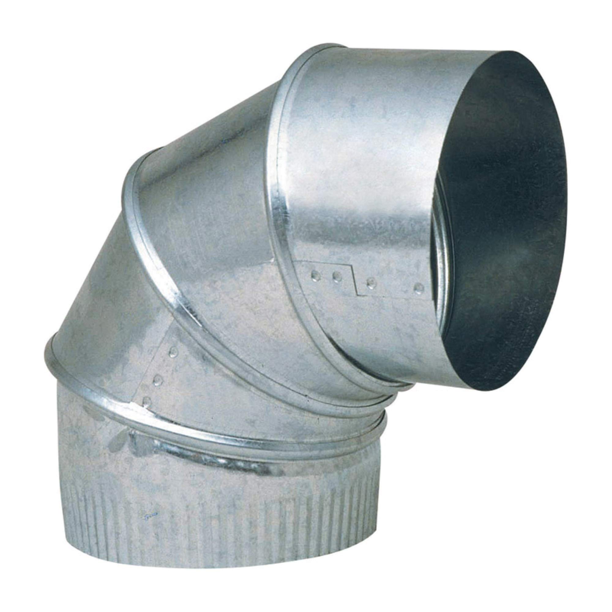 Imperial Manufacturing 6 in. Dia. x 6 in. Dia. Adjustable 90 deg. Galvanized Steel Elbow Exhaust