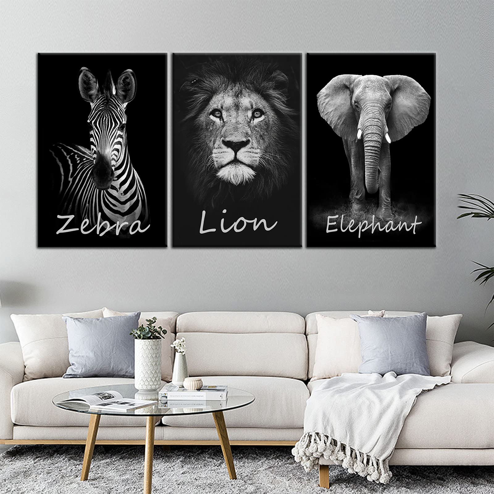 Panther Print Impresiones Artísticas De Cebra Blanca Y Negra En La