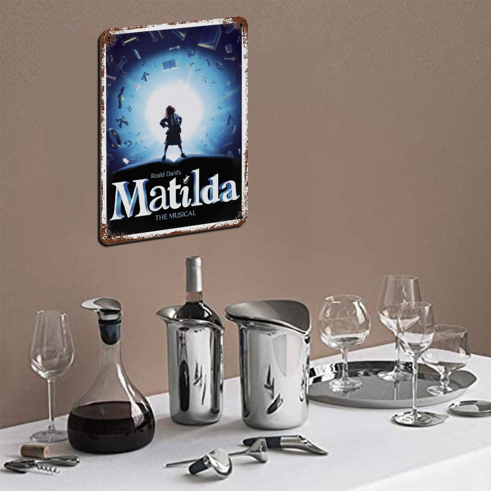 Targa in metallo per porta da palco, poster musicali Broadway
