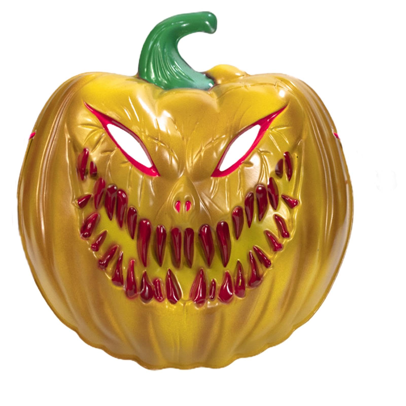 Amazon | ハロウィンパンプキンヘッド - ゴースト フルフェイス 仮面
