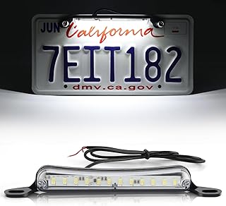 LivTee License Plate LED Light, Extremely Bright Assembly for Trailer UTV ATV Truck RV Boat, Xenon White(6000K)