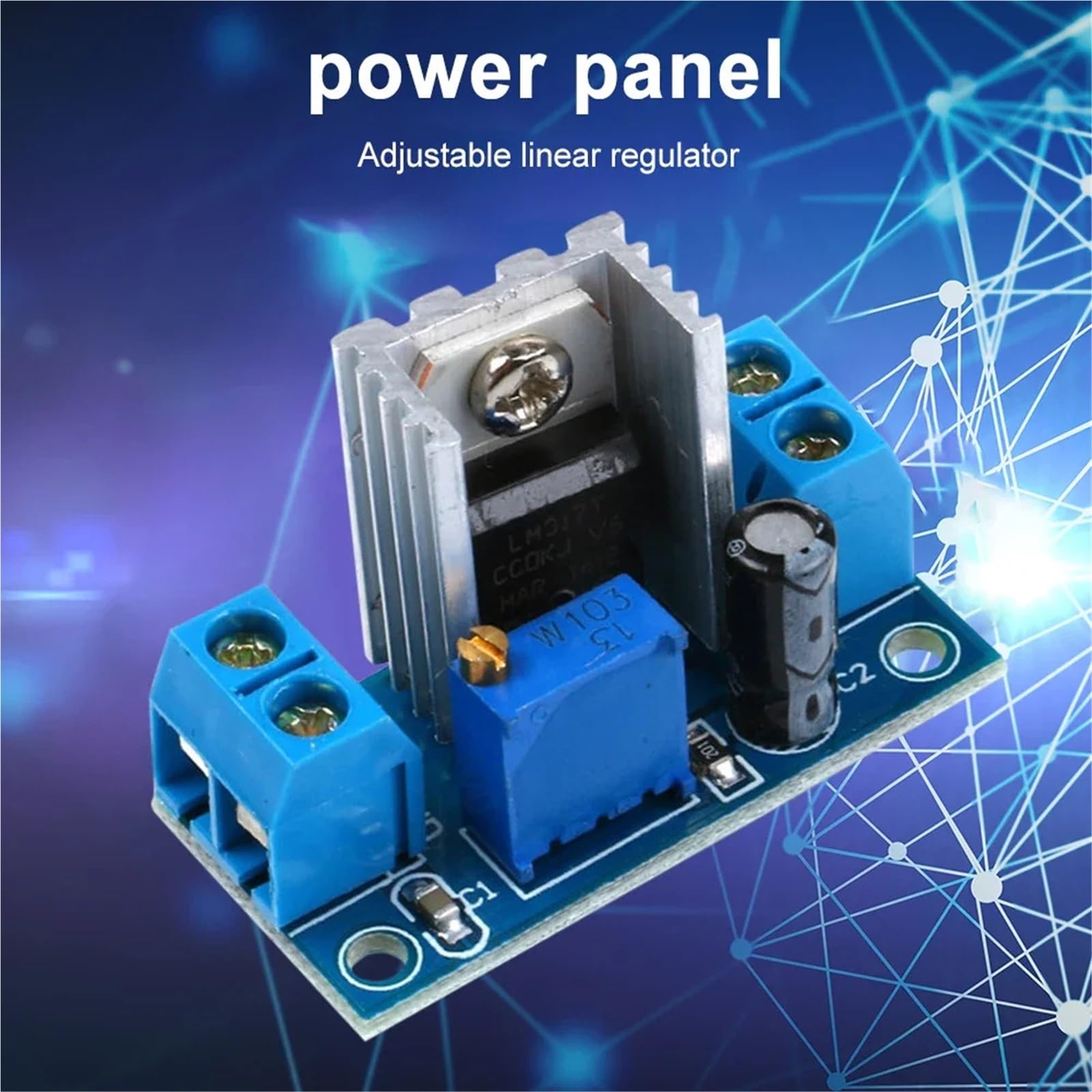 Regulowany regulator napięcia, zasilacz, reduktor napięcia LM317, konwerter DC-DC, wejście 4,5V-40V, regulator liniowy dla MP3, MP4 i PSP. (2 szt.)
