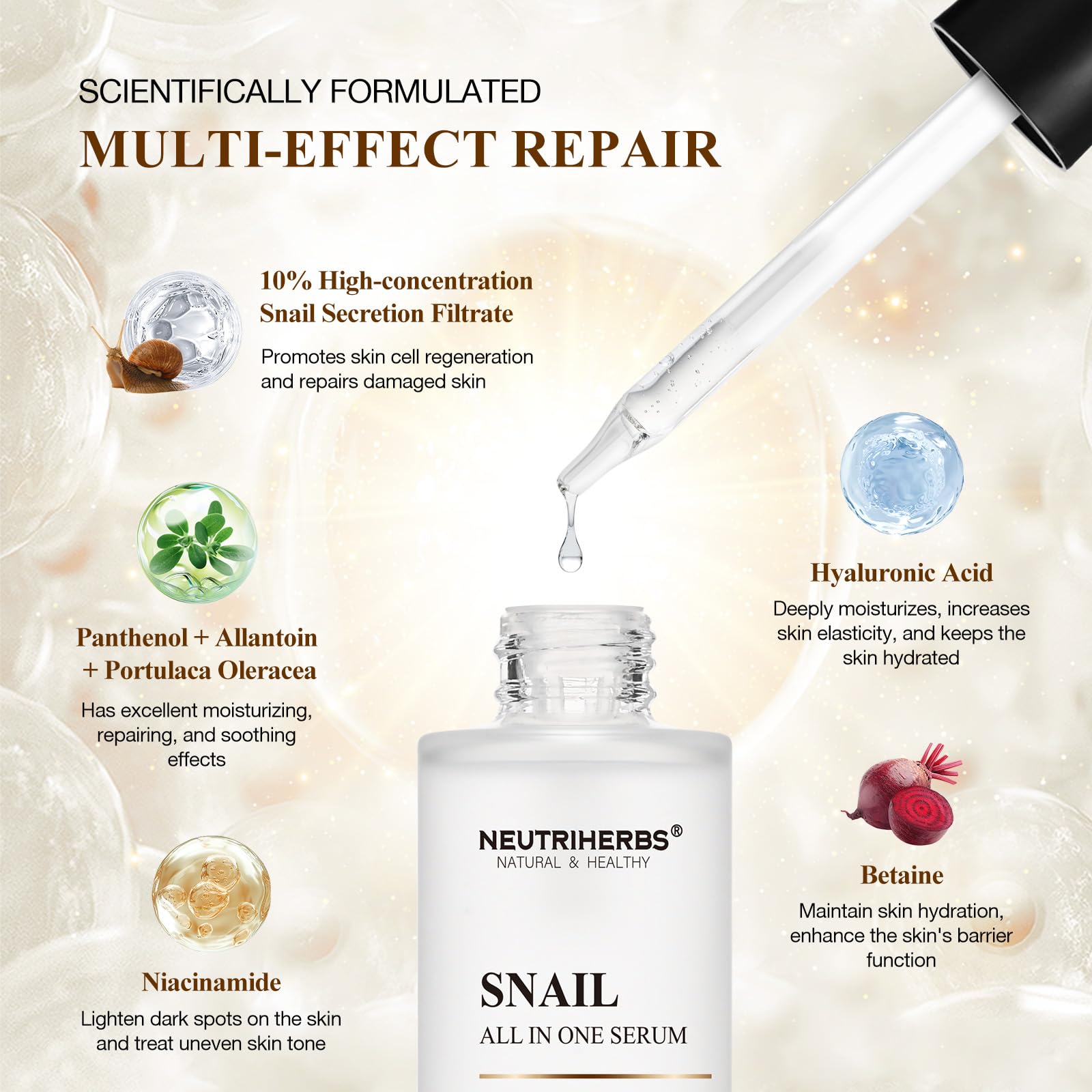 Neutriherbs Snail Mucin, Snail Serum Anti Wrinkle Essence - Image 4