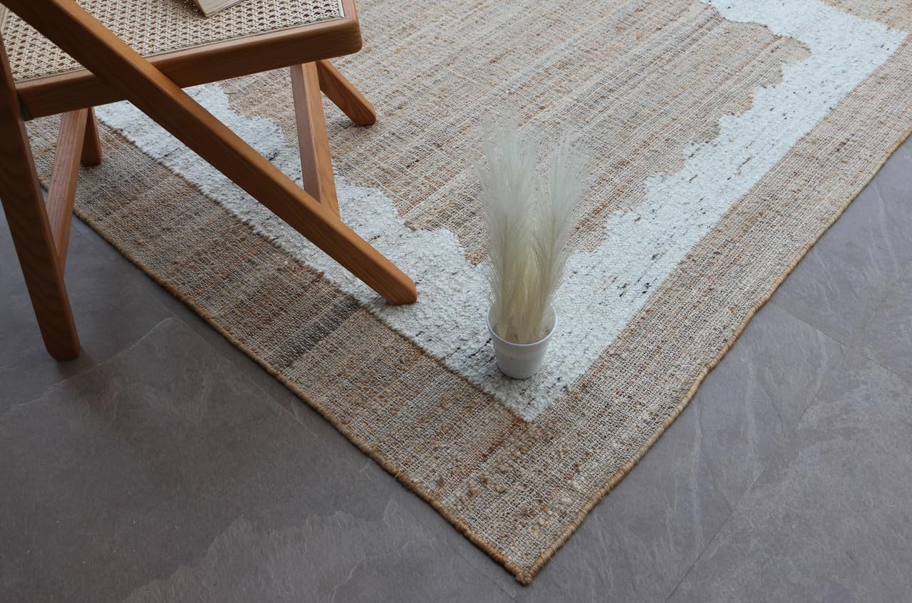 Alston Handmade Natural Fiber Traditional Area Rug – Soft Texture, Durable Weave, Decorative Rug for Living Room & Bedroom