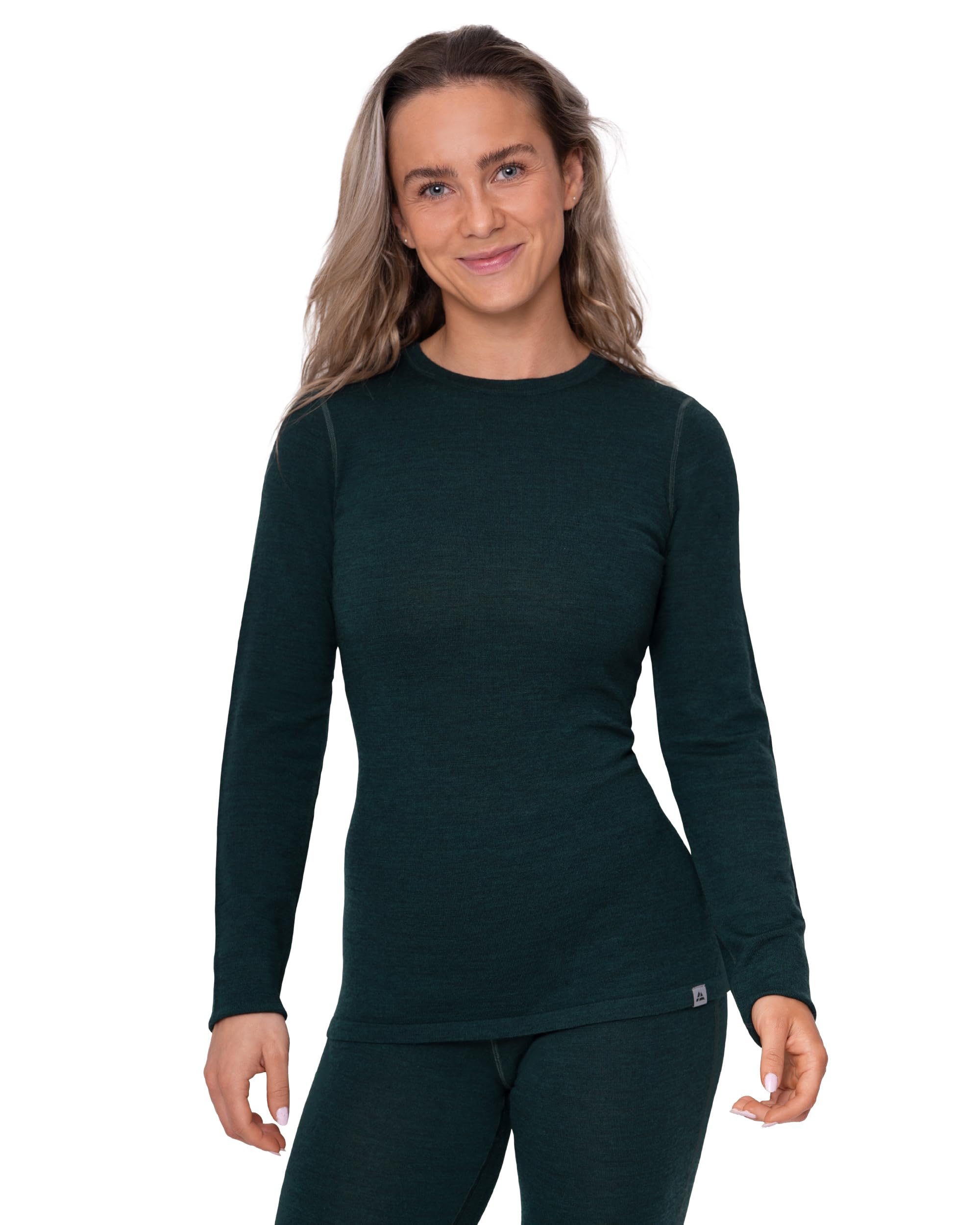 DANISH ENDURANCE Maglia Termica Donna in Lana Merino, Manica Lunga, per Sci, Trekking, Escursionismo