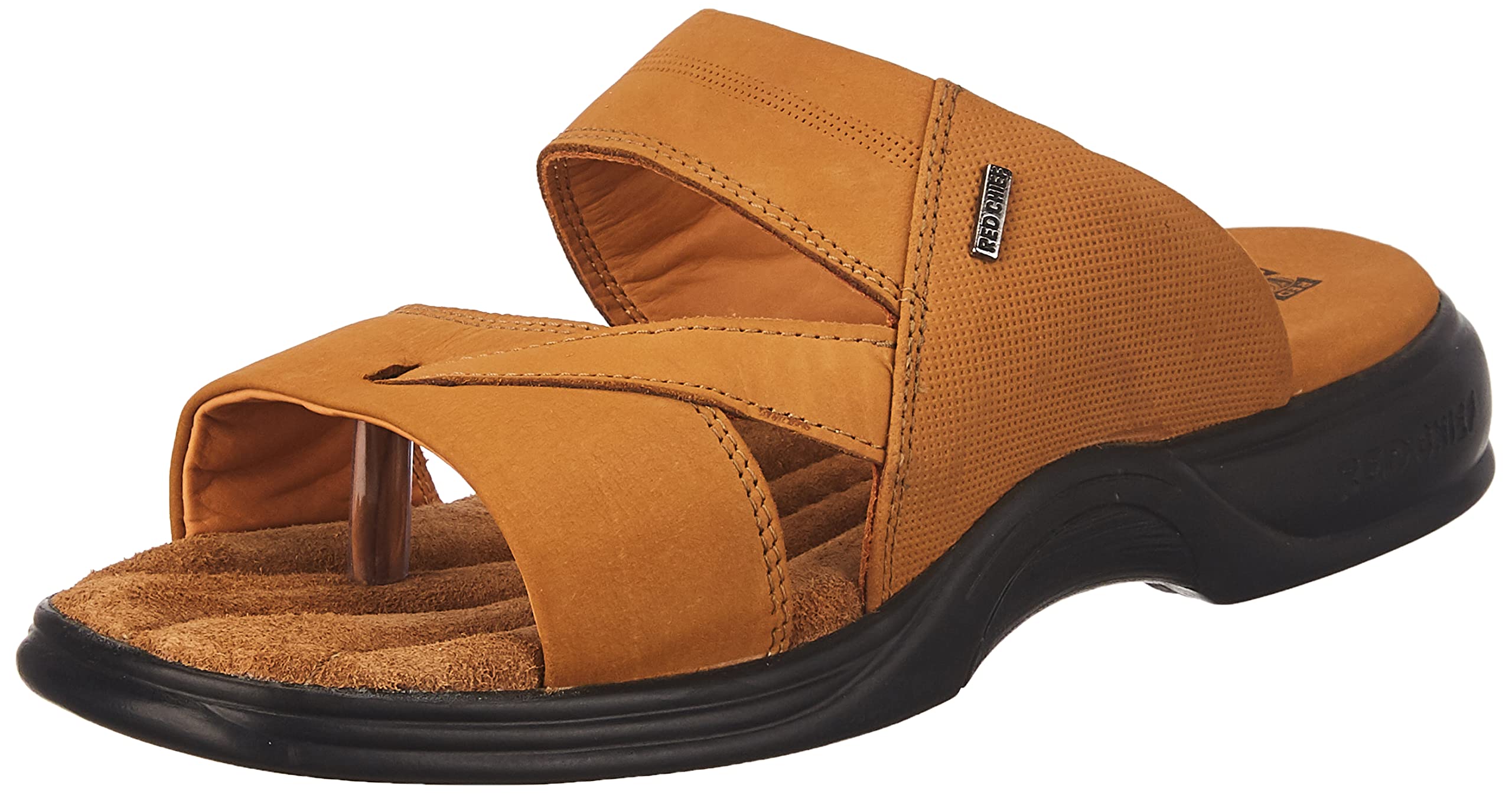 Red Chief Black Leather Slippers and Sandals for Men (B09Z898S6W) Amazon Price History, Amazon Price Tracker