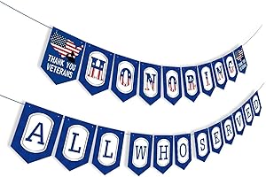 Levfla Veterans Day Party Banner USA Patriotic Party Decorations