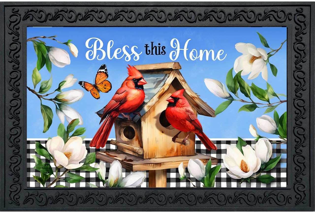 Briarwood Lane Bluebirds and Daffodils Spring Doormat