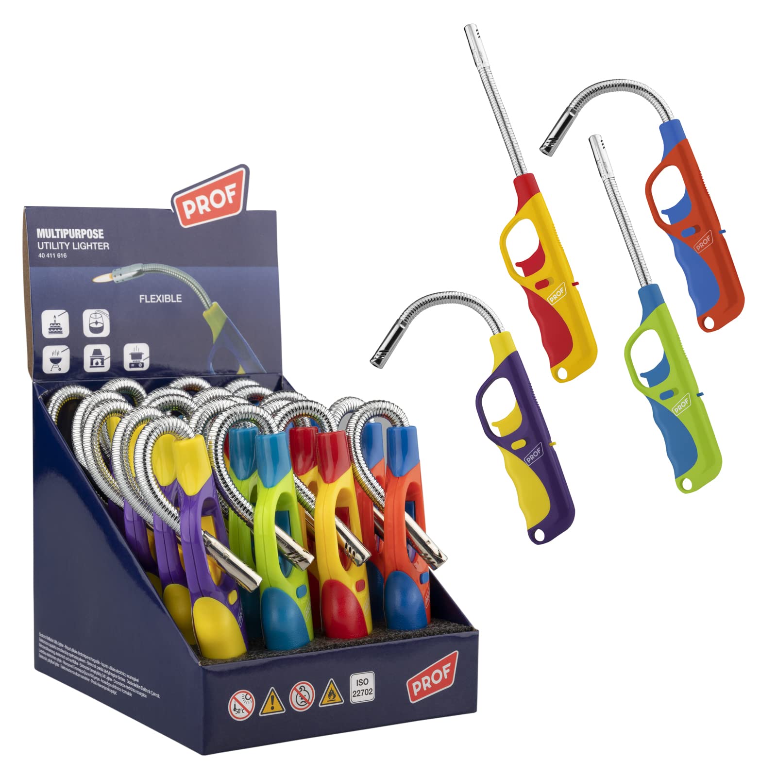 Encendedores de Cocina con Gas Precargado, Cuello Flexible, 4 Uds