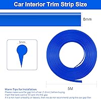 Vista 2 de Tiras decorativas para interior de automóvil, impermeables, ajuste universal y flexibles, tiras para insertar, incluye herramienta de instalación