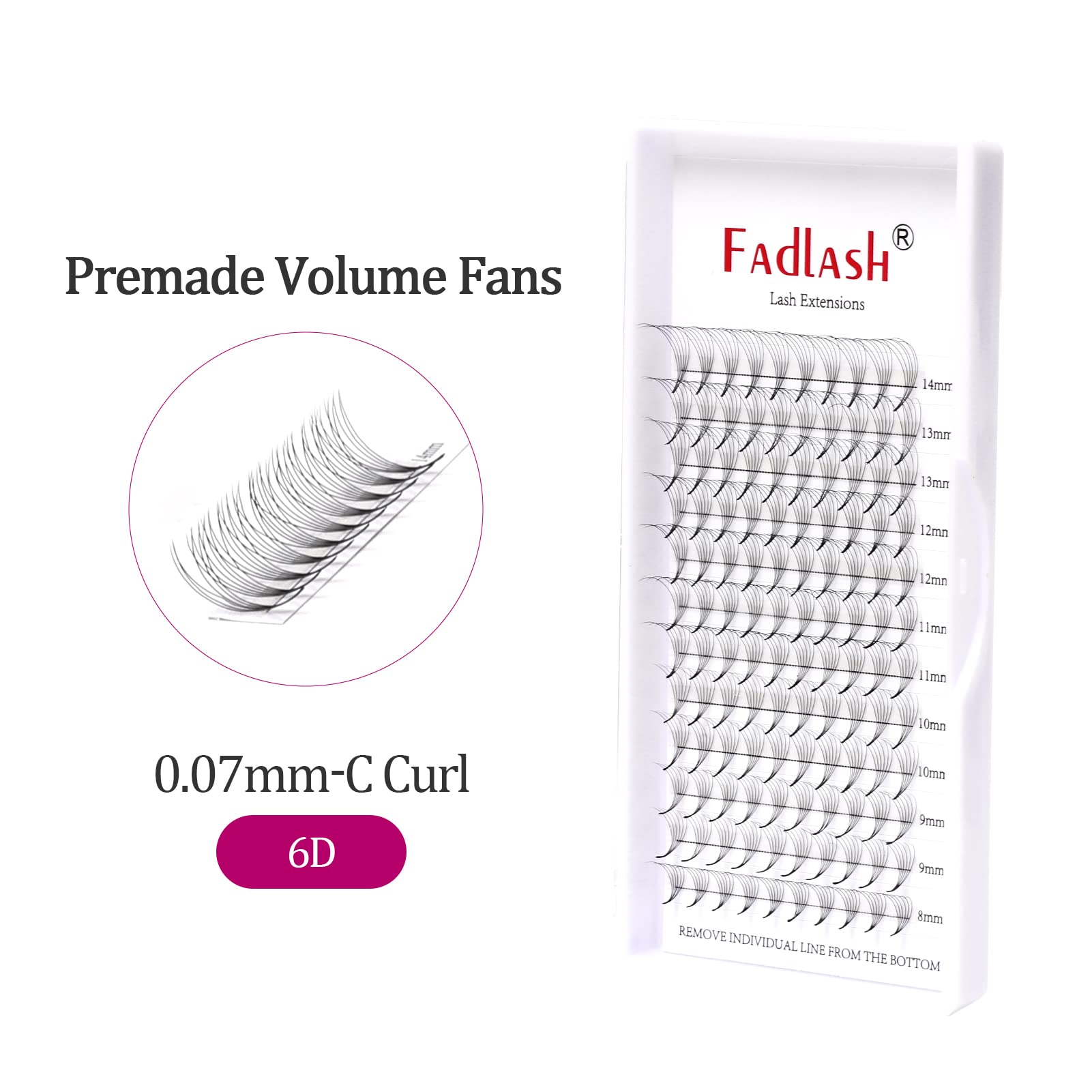 Volumen Ruso 10D 0.07mm C Curl 15mm Prefabricados Extensiones de Pestañas Volume Lashes Extension Ruso Pestañas — view 42