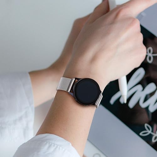 Miniatura 5 de AK Correa de metal compatible con Samsung Galaxy Watch Active 2 Band 1.575 pulgadas, 1.732 pulgadas, Galaxy Watch Active, 0.787 pulgadas de malla de