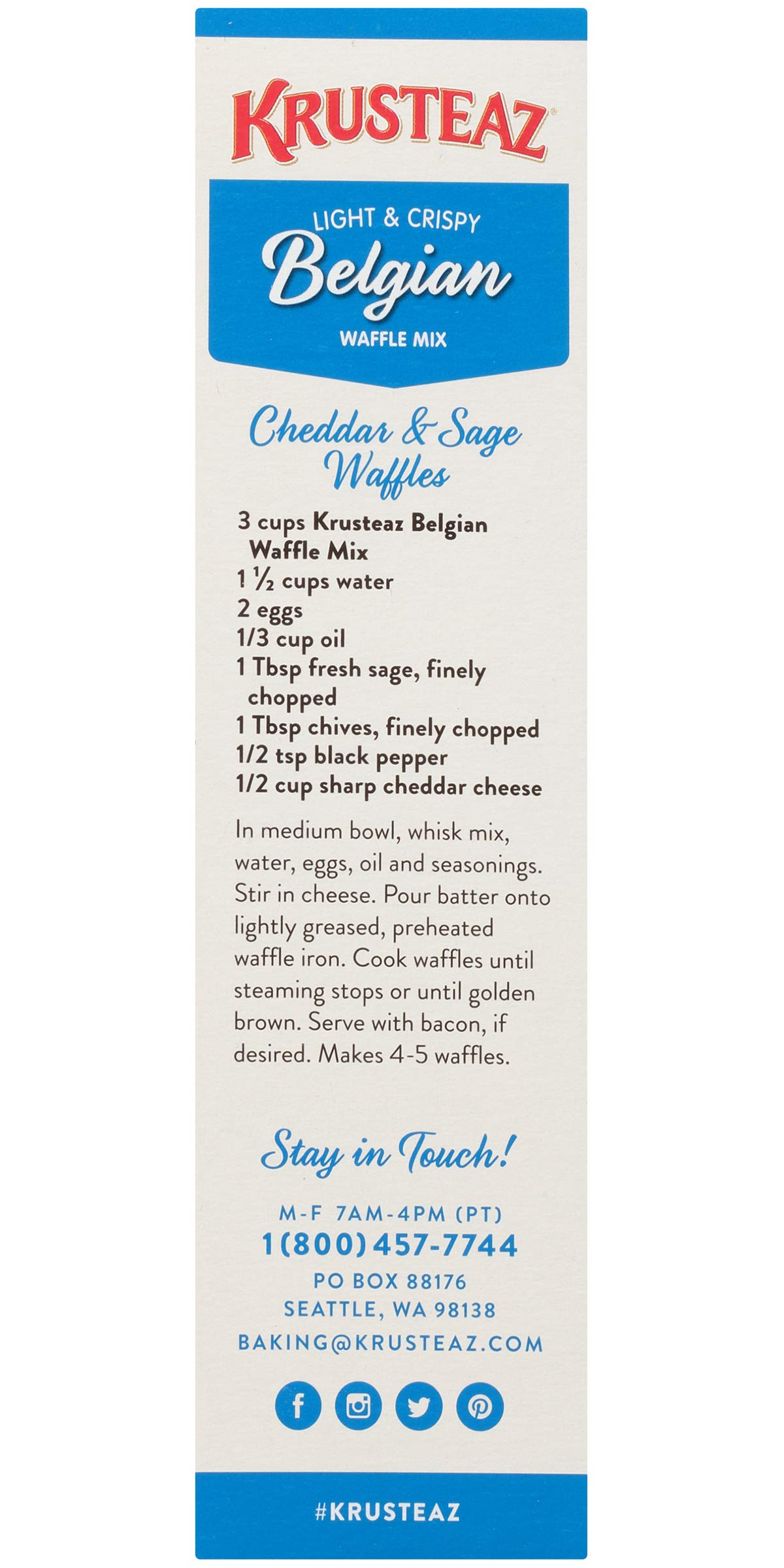 Krusteaz Light & Crispy Belgian Waffle Mix No Artificial Flavors